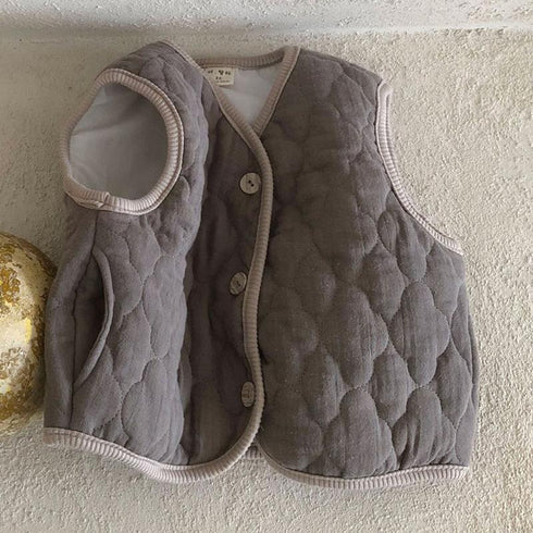 Autumn and winter retro double cotton waistcoat